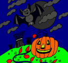 Dibujo Paisaje de Halloween pintado por karolw2