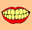 Dibujo Boca y dientes pintado por xavir
