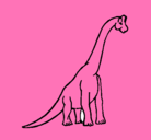 Dibujo Braquiosaurio pintado por barie