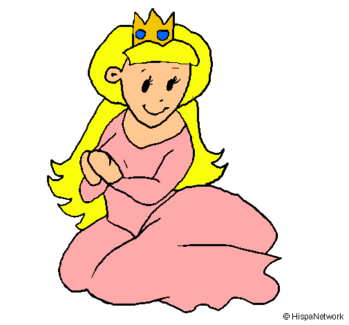 Dibujo Princesa sentada pintado por Laura2