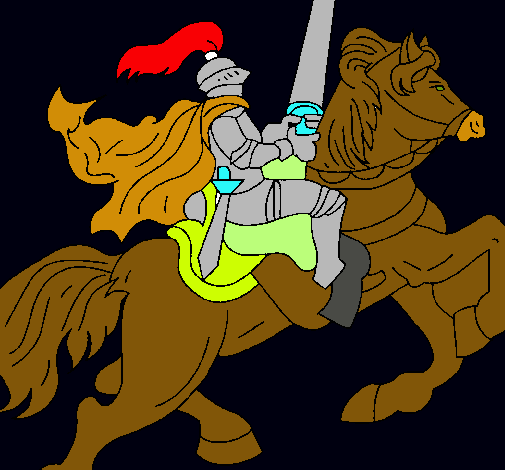 Dibujo Caballero a caballo pintado por EDUARDOGIL