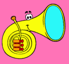 Dibujo Trompa pintado por trompet
