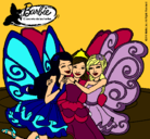 Dibujo Barbie y sus amigas en hadas pintado por SOFIAL