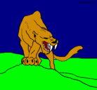 Dibujo Tigre con afilados colmillos pintado por Laky