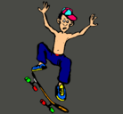 Dibujo Skater pintado por MONOPATIN