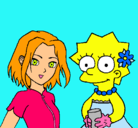 Dibujo Sakura y Lisa pintado por ir-10