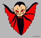 Dibujo Vampiro terrorífico pintado por mimo