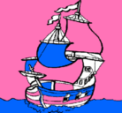 Dibujo Barco pintado por reda