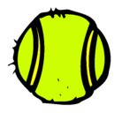Dibujo Pelota de tenis pintado por peluda