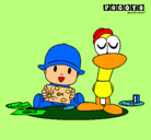 Dibujo Pocoyó y Pato pintado por 2celia