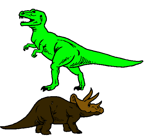 Triceratops y tiranosaurios rex