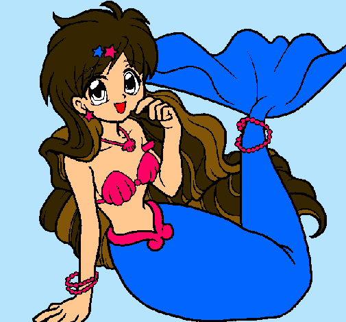 Dibujo Sirena pintado por princesita_9