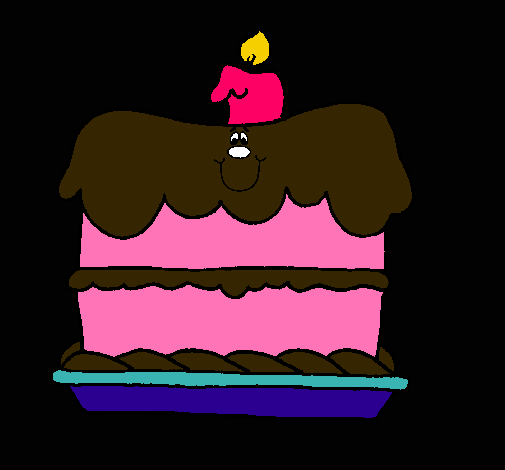 Dibujo Pastel de cumpleaños pintado por rocksofi