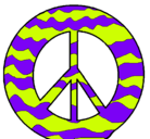 Dibujo Símbolo de la paz pintado por lunaestrella