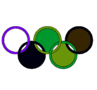 Dibujo Anillas de los juegos olimpícos pintado por chalito