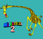 Dibujo Madagascar 2 Melman 2 pintado por chiti