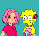 Dibujo Sakura y Lisa pintado por Nuriia
