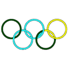 Dibujo Anillas de los juegos olimpícos pintado por barragan