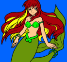 Dibujo Sirena pintado por maggy
