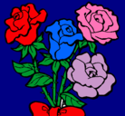 Dibujo Ramo de rosas pintado por jezi