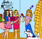 Dibujo Barbie de compras con sus amigas pintado por maria5