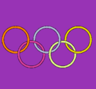 Dibujo Anillas de los juegos olimpícos pintado por jajajajajjaj