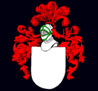 Dibujo Escudo de armas y casco pintado por beriain
