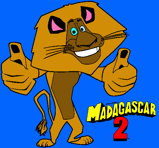 Dibujo Madagascar 2 Alex pintado por PABLO_HM