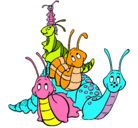 Dibujo Grupo de insectos pintado por jerusalen
