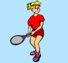 Dibujo Chica tenista pintado por yula