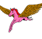 Dibujo Pegaso al vuelo pintado por unicorn 