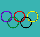 Dibujo Anillas de los juegos olimpícos pintado por avatar