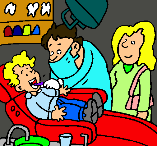 Niño en el dentista