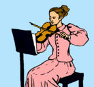 Dibujo Dama violinista pintado por farmerama