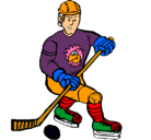 Dibujo Jugador de hockey sobre hielo pintado por patan