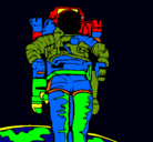 Dibujo Astronauta pintado por o9o9o9o9o9o9