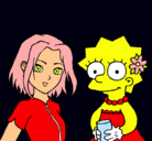 Dibujo Sakura y Lisa pintado por itadan