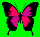 Dibujo Mariposa con alas negras pintado por yese
