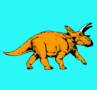 Dibujo Triceratops pintado por michal