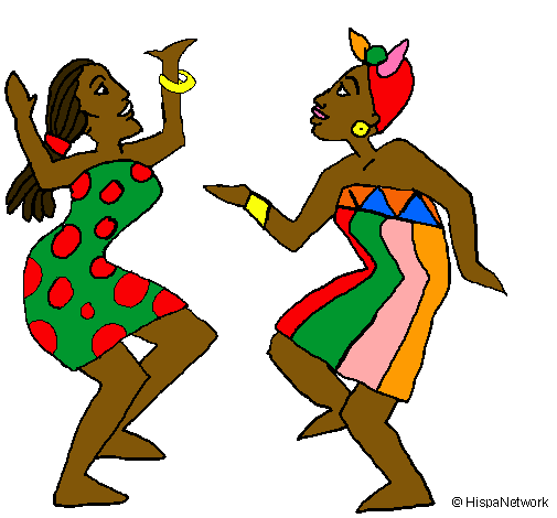 Dibujo Mujeres bailando pintado por amorcitos