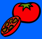 Dibujo Tomate pintado por megan