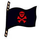 Dibujo Bandera pirata pintado por magno