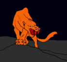 Dibujo Tigre con afilados colmillos pintado por yrt67uedyyer