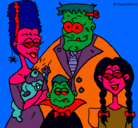 Dibujo Familia de monstruos pintado por andreaandmickey