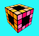 Dibujo Cubo de Rubik pintado por reyna