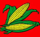 Dibujo Mazorca de maíz pintado por masorca