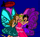 Dibujo Barbie y sus amigas en hadas pintado por yesenia_jacob