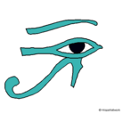 Dibujo Ojo Horus pintado por frarri