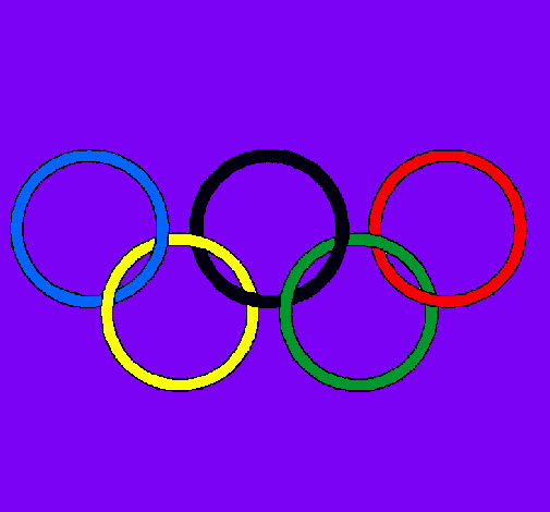 Dibujo Anillas de los juegos olimpícos pintado por lerelele