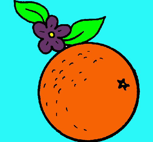Dibujo naranja pintado por osvaldo